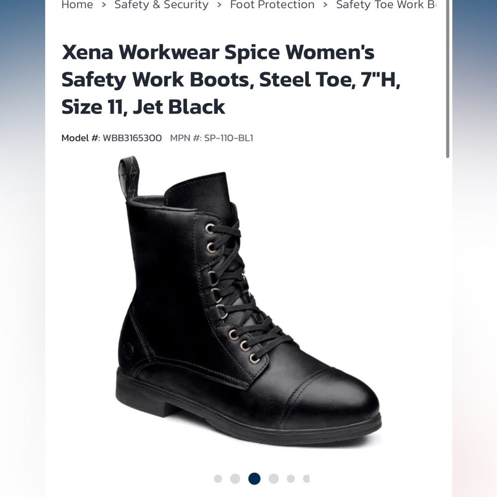 Xena Workwear Women's Black Work Safety Boots - Worn ONCE!